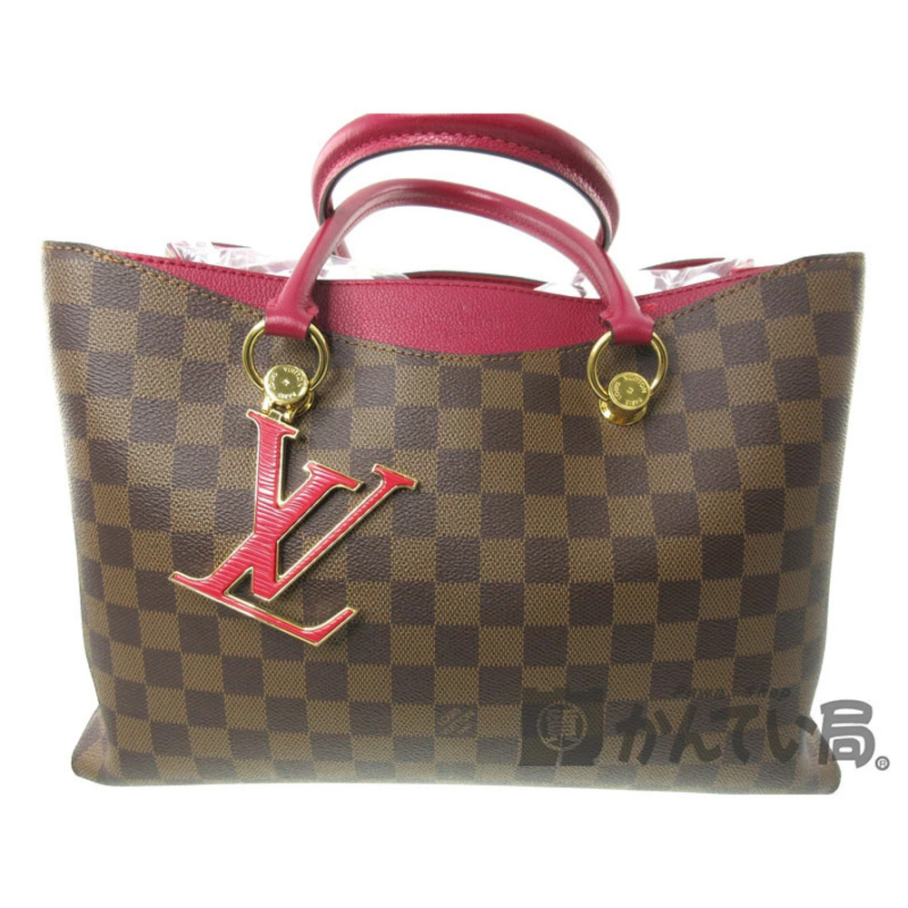 LOUIS VUITTON LV Riverside Bag Shoulder Handbag Tote Damier Canvas Ebene Brown